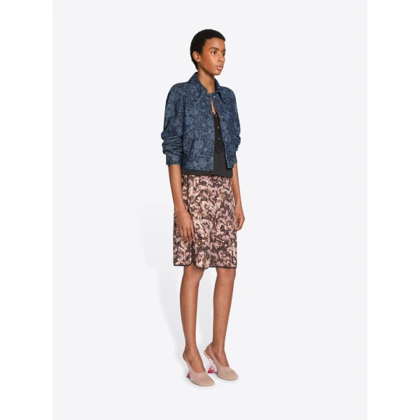 Dries Van Noten Printed denim jacket, view 3