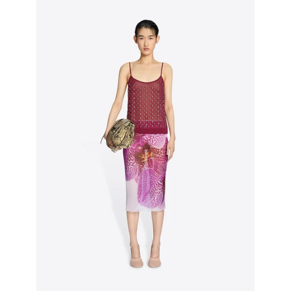 Dries Van Noten Printed silk skirt, view 2