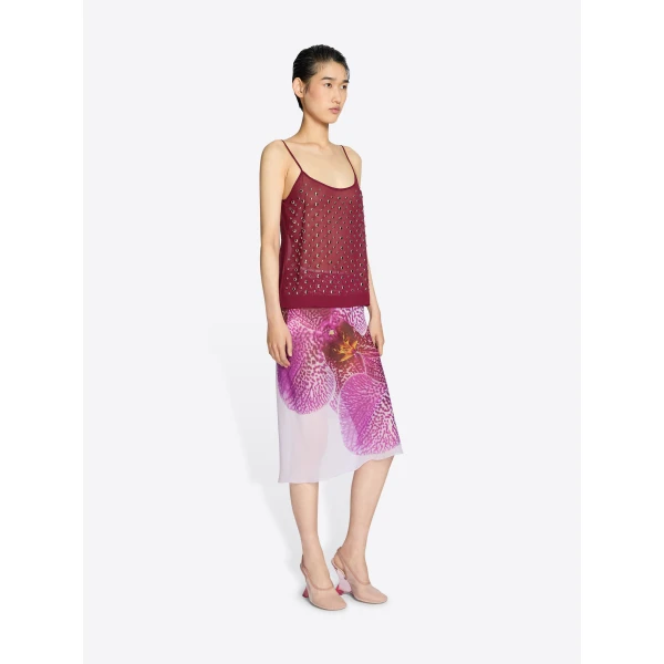 Dries Van Noten Printed silk skirt, view 3