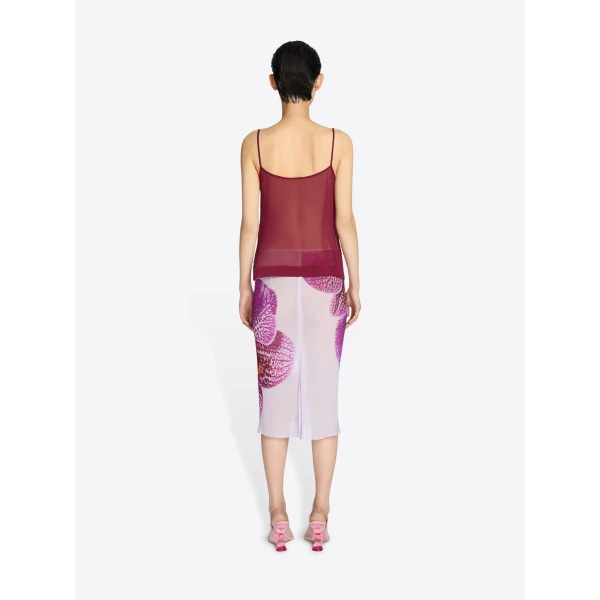 Dries Van Noten Printed silk skirt, view 4