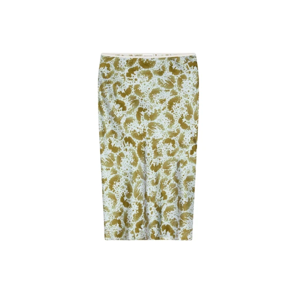 Printed silk skirt
