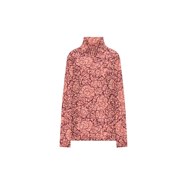 Printed turtleneck tee