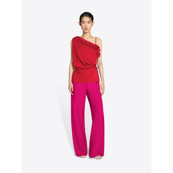 Dries Van Noten Ruffled silk top, view 2