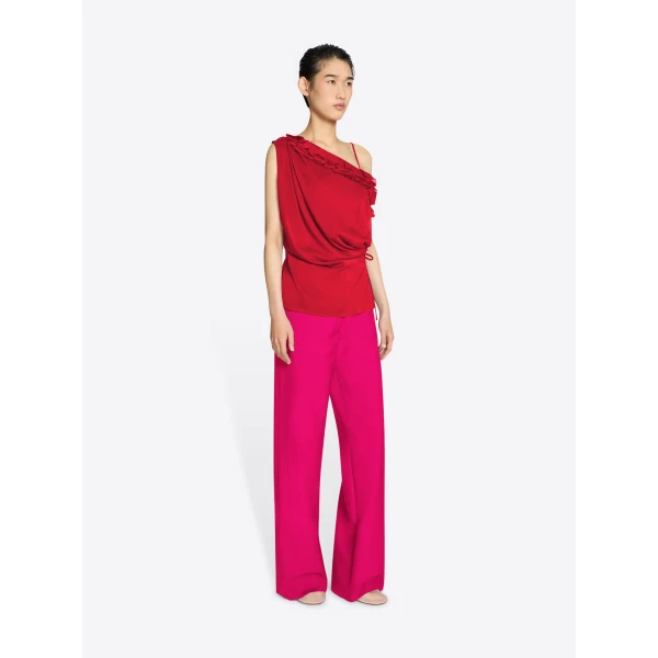 Dries Van Noten Ruffled silk top, view 3