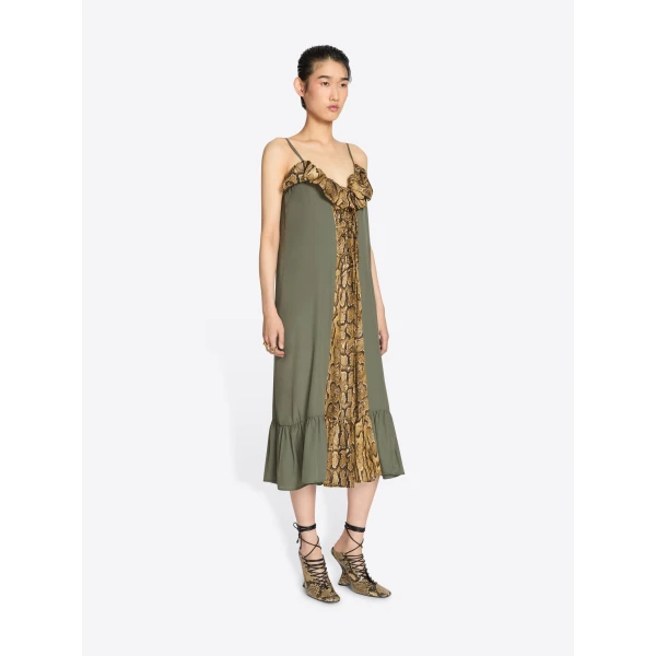 Dries Van Noten Ruffled slip dress, view 3