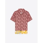 Regular fit short sleeve shirt in viscose