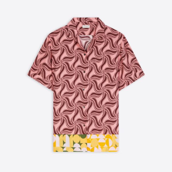 Regular fit short sleeve shirt in viscose