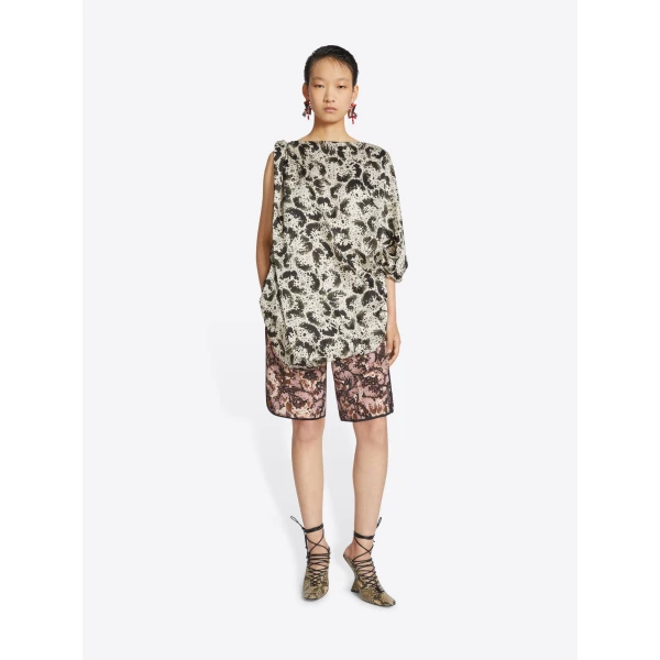 Dries Van Noten Silk draped top, view 2