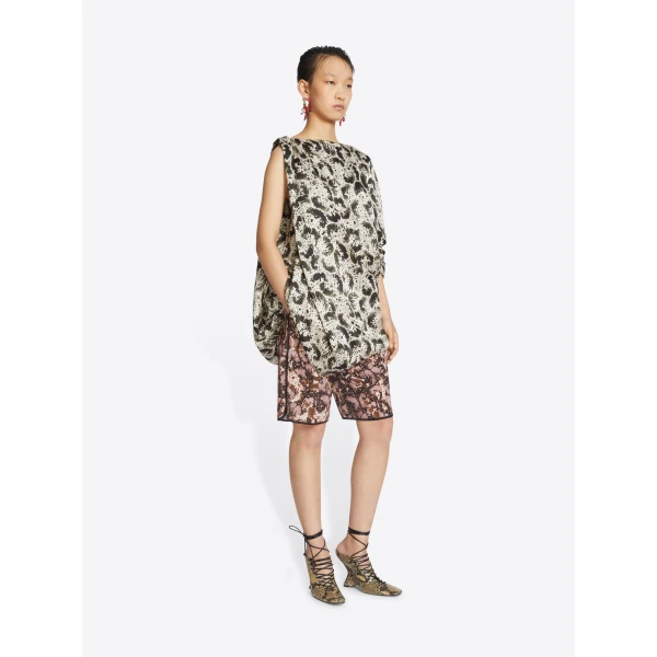 Dries Van Noten Silk draped top, view 3