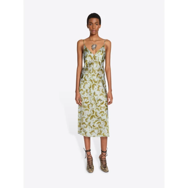 Dries Van Noten Silk slip dress, view 2