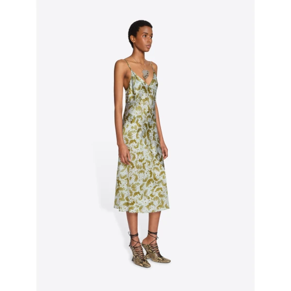 Dries Van Noten Silk slip dress, view 3