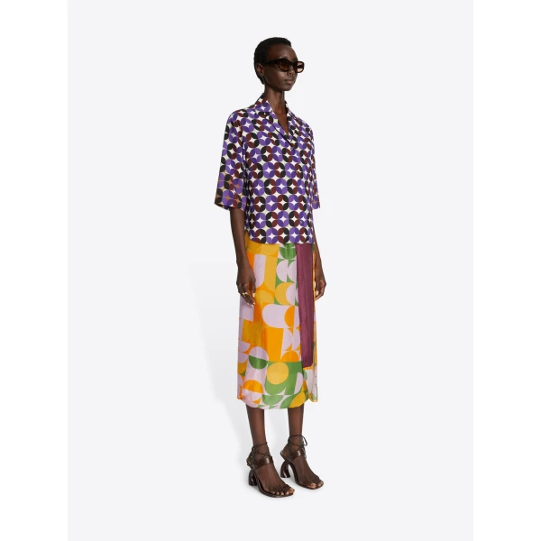 Dries Van Noten Silk wrap skirt, view 3