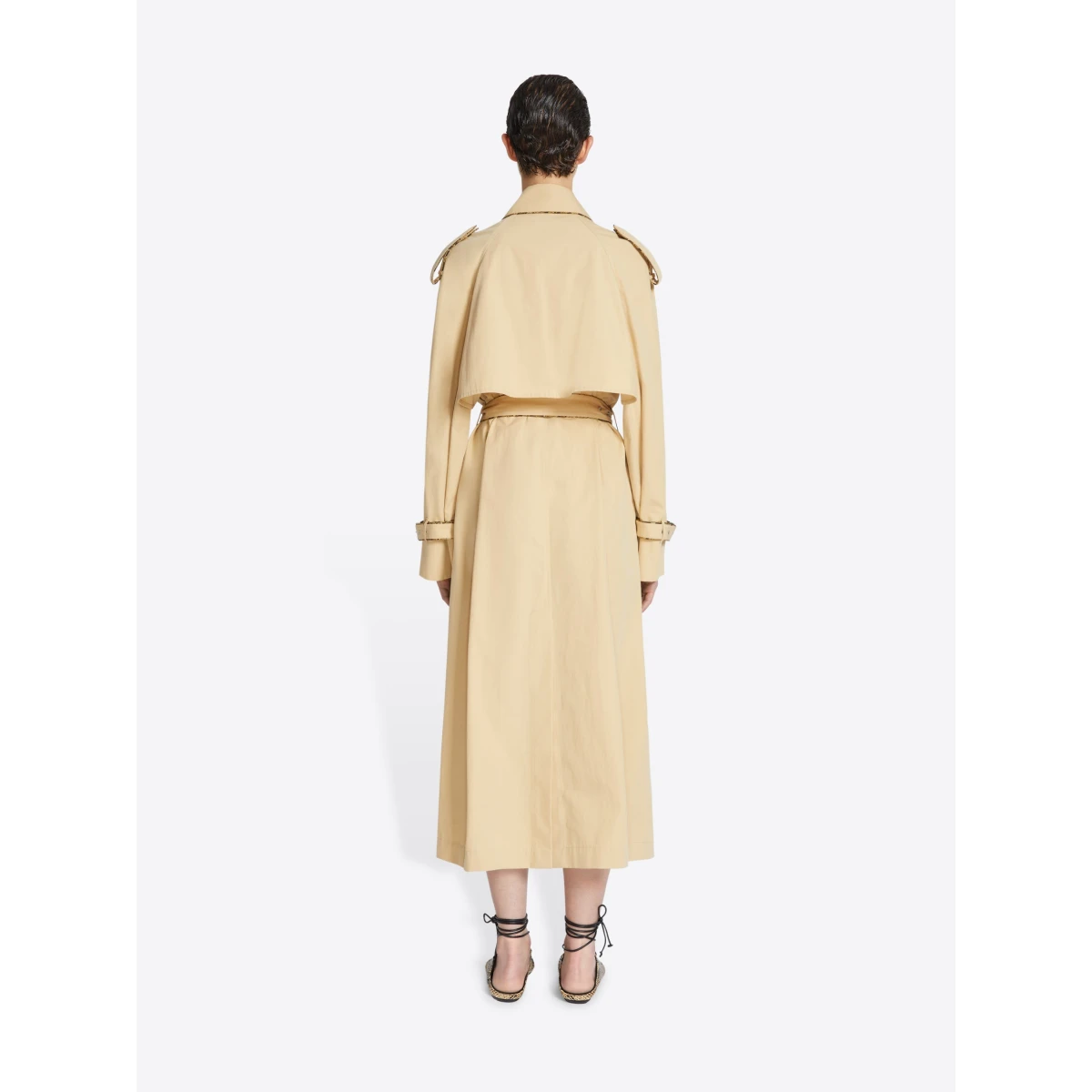 Trench coat with piping - Image 4