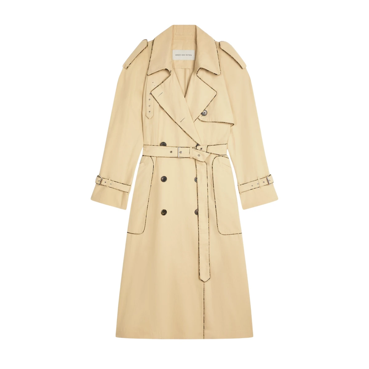 Trench coat with piping - Image 1