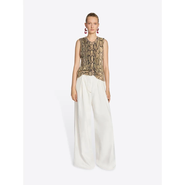 Dries Van Noten Wide pleated jeans, view 2