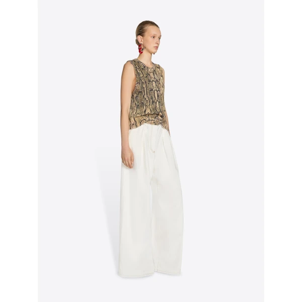 Dries Van Noten Wide pleated jeans, view 3