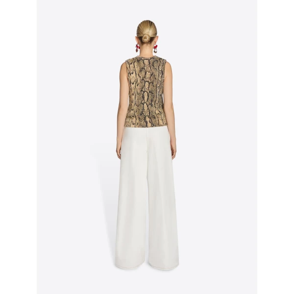 Dries Van Noten Wide pleated jeans, view 4
