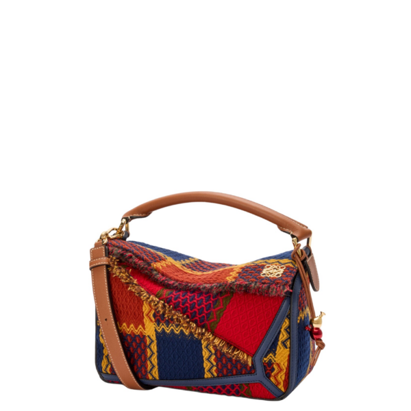 Puzzle 10 Tartan re-edition bag
in wool and classic calfskin
