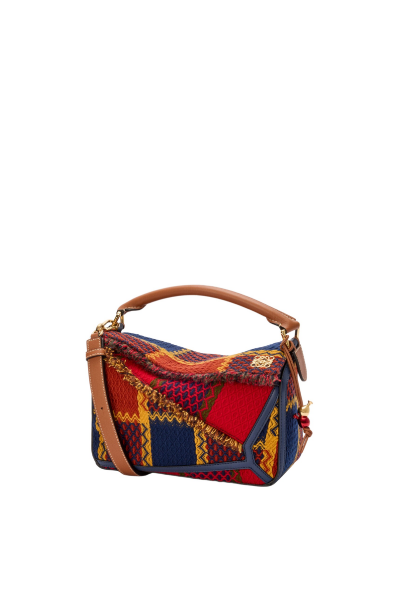 Puzzle 10 Tartan re-edition bag
in wool and classic calfskin - Image 1