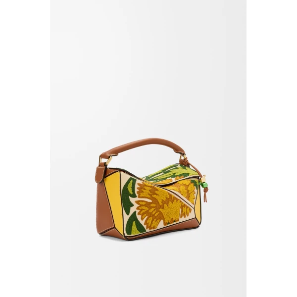 LOEWE Puzzle 10 William De Morgan re-edition bag in classic calfskin, view 2