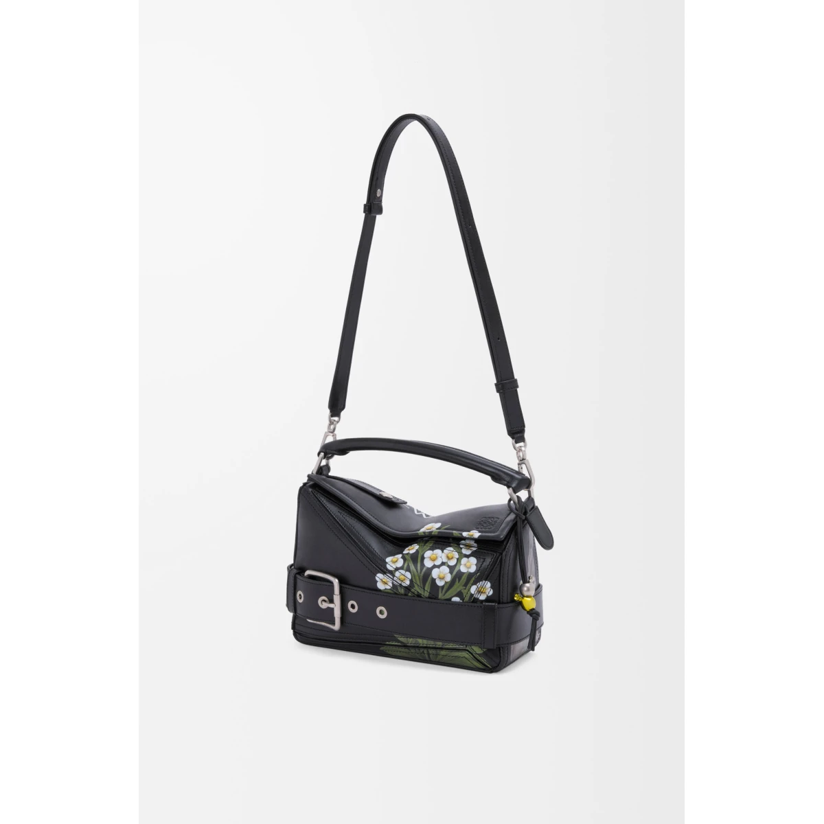 LOEWE Puzzle 10 William Morris re-edition bag in shiny calfskin coveti