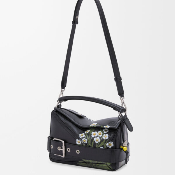 LOEWE Puzzle 10 William Morris re-edition bag in shiny calfskin coveti