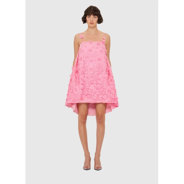 Leo Lin Fifi Lace Mini Dress – Bubblegum, view 2