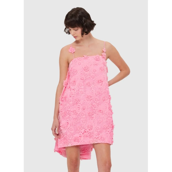 Leo Lin Fifi Lace Mini Dress – Bubblegum, view 5
