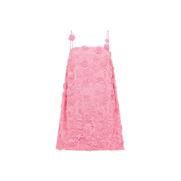 Leo Lin Fifi Lace Mini Dress – Bubblegum