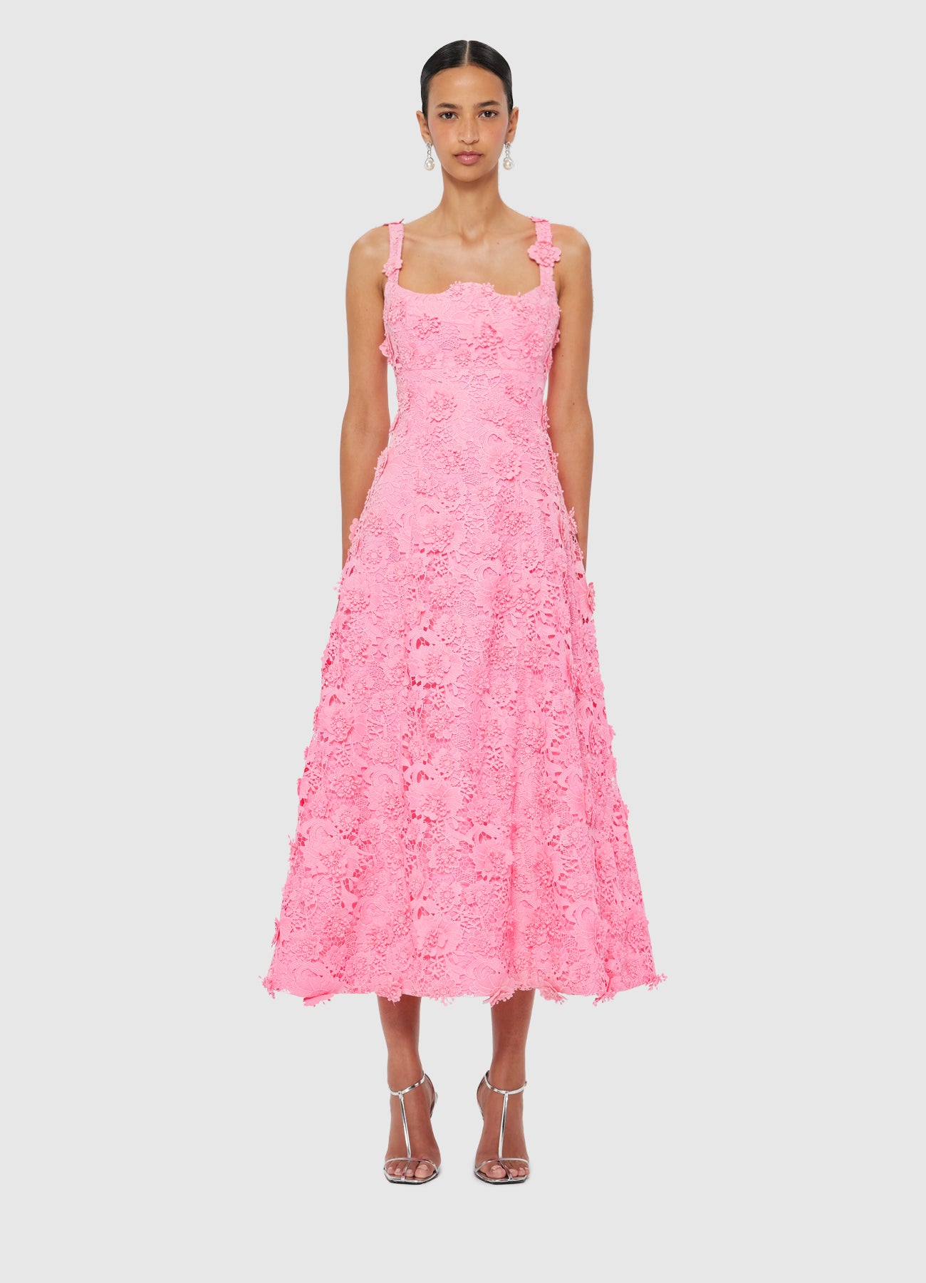 ワンピース Not your rose Lace frill midi dress 5BNY670 Not your rose Lace Frill Midi Dress（NOT YOUR ROSE）