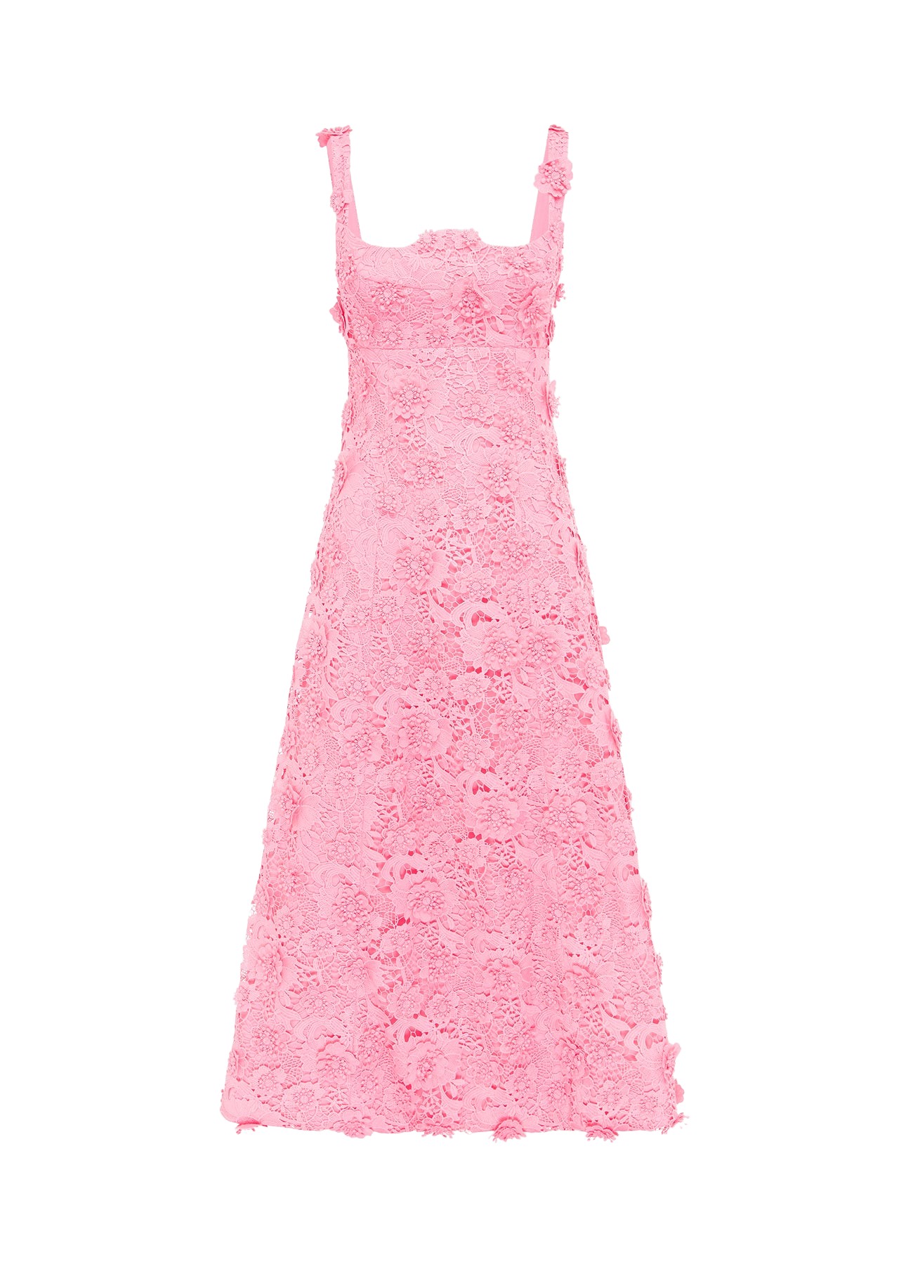 Leo Lin Odette Lace Midi Dress – Bubblegum