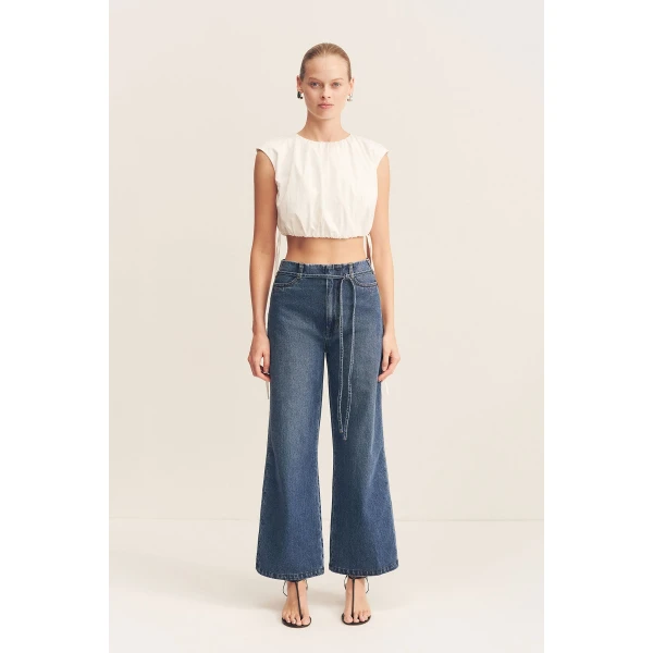 Shona Joy Denim Cotton  Garden Party with relaxed fit and minimalist silhouette for Minimalist Fashion or Elegant Day Clothing