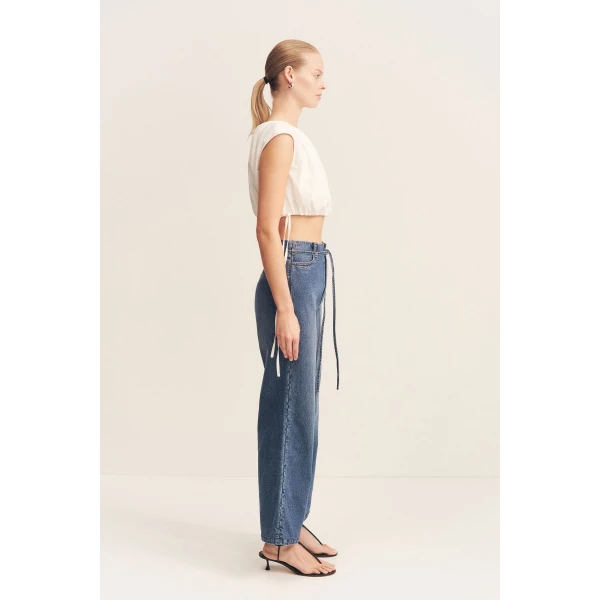 Shona Joy Denim Cotton  Garden Party with relaxed fit and minimalist silhouette for Minimalist Fashion or Elegant Day Clothing