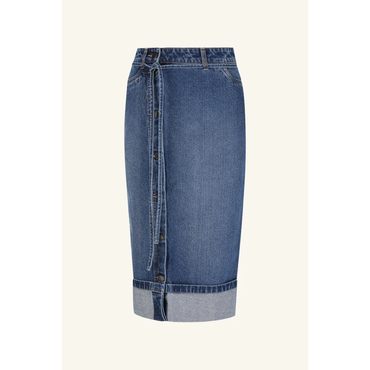 Shona Joy Denim Cotton  Garden Party with relaxed fit and minimalist silhouette for Minimalist Fashion or Elegant Day Clothing