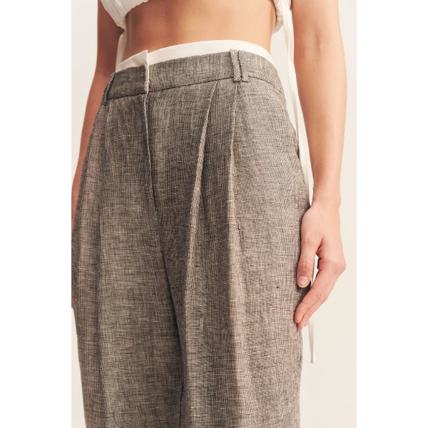 Elliot Double Waist Band Pant - Concrete - Image 3