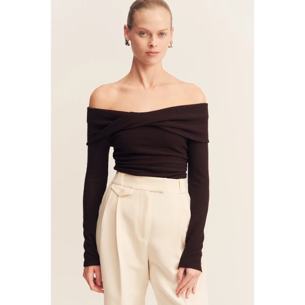 Shona Joy Brown luxury Clothing from Coveti Marketplace