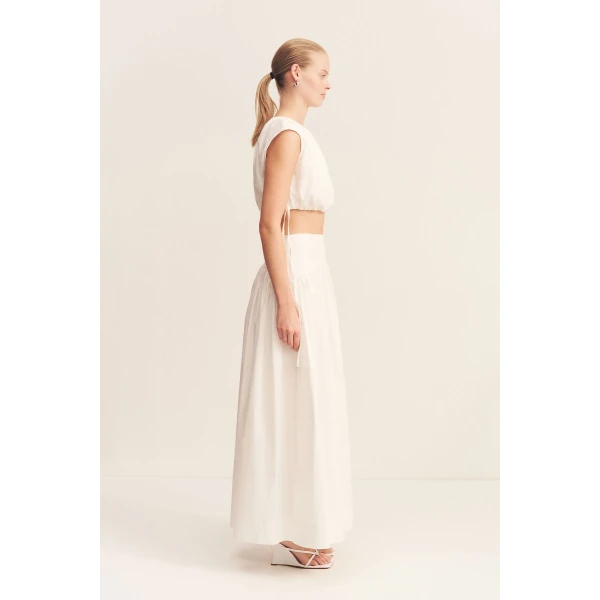 Campbell Gathered Top - Ivory - Image 5