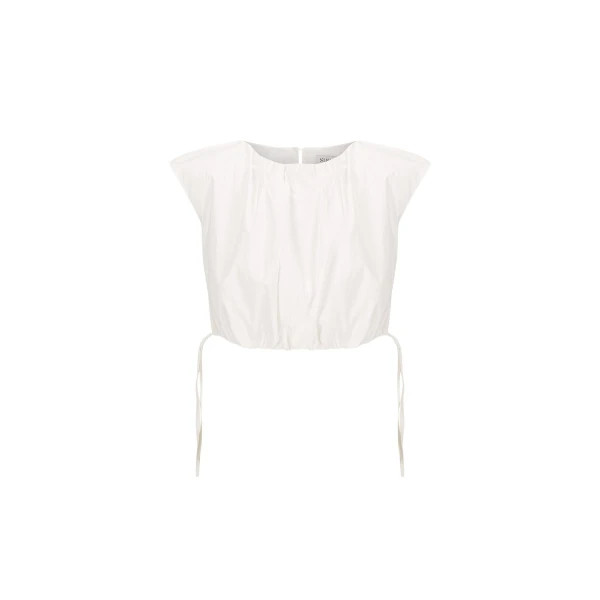 Campbell Gathered Top - Ivory
