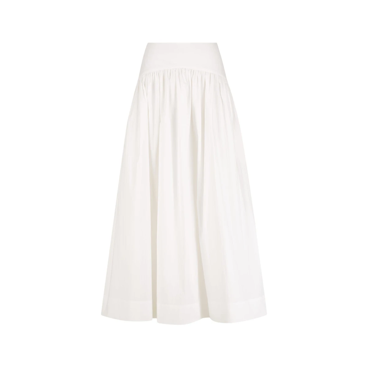 Campbell Gathered Maxi Skirt - Ivory - Image 1