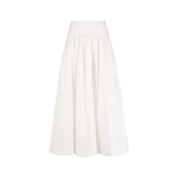 Campbell Gathered Maxi Skirt - Ivory