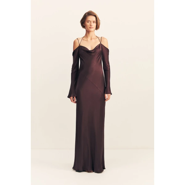 Shona Joy Satin Dress Maxi Dress  Garden Party with relaxed fit and minimalist silhouette for Minimalist Fashion or Elegant Day Clothing