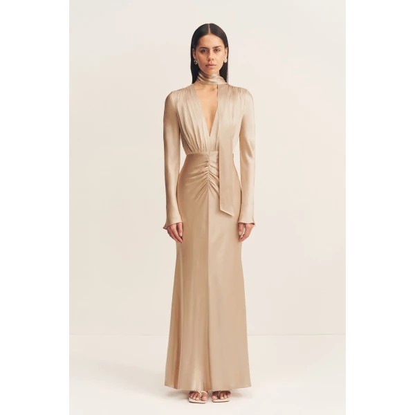 Shona Joy Satin Dress Maxi Dress  Garden Party with relaxed fit and minimalist silhouette for Minimalist Fashion or Elegant Day Clothing
