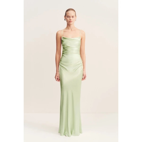 Shona Joy Satin Dress Maxi Dress  Garden Party with relaxed fit and minimalist silhouette for Minimalist Fashion or Elegant Day Clothing