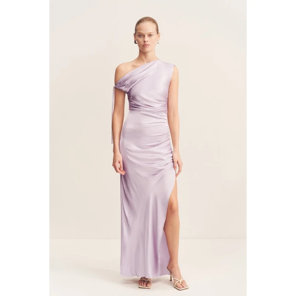 Shona Joy Satin Dress Maxi Dress  Garden Party with relaxed fit and minimalist silhouette for Minimalist Fashion or Elegant Day Clothing