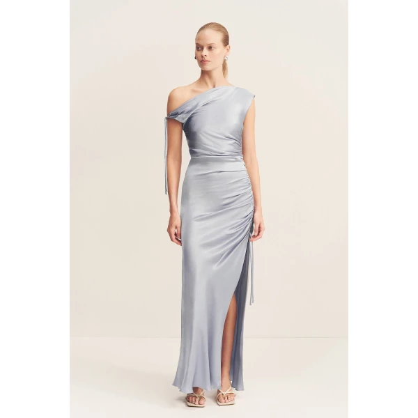 Shona Joy Satin Dress Maxi Dress  Garden Party with relaxed fit and minimalist silhouette for Minimalist Fashion or Elegant Day Clothing