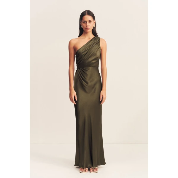 Shona Joy Satin Dress Maxi Dress  Garden Party with relaxed fit and minimalist silhouette for Minimalist Fashion or Elegant Day Clothing