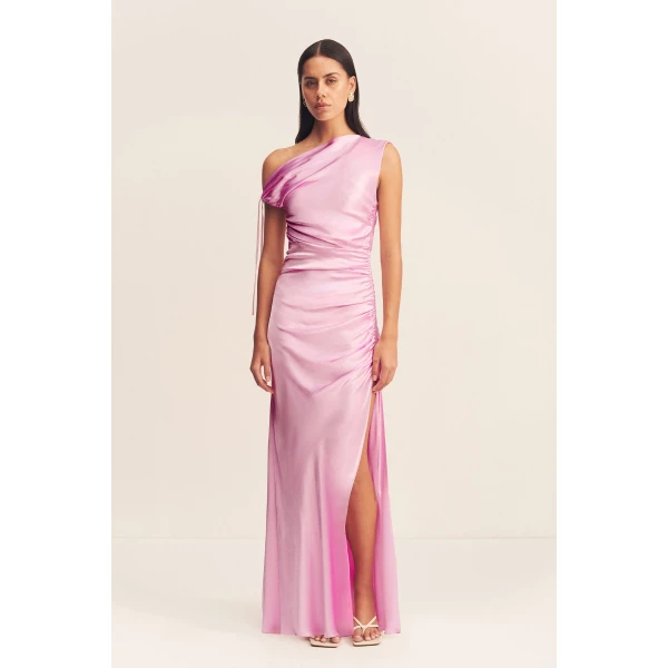 Shona Joy Satin Dress Maxi Dress  Garden Party with relaxed fit and minimalist silhouette for Minimalist Fashion or Elegant Day Clothing