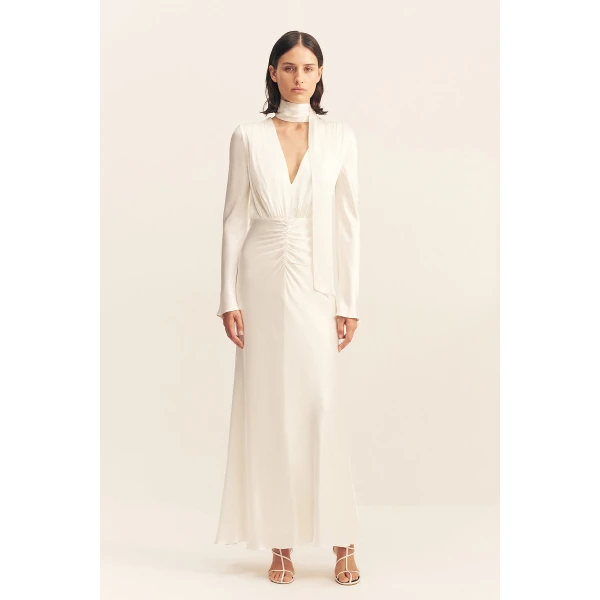 Shona Joy Satin Dress Maxi Dress  Garden Party with relaxed fit and minimalist silhouette for Minimalist Fashion or Elegant Day Clothing