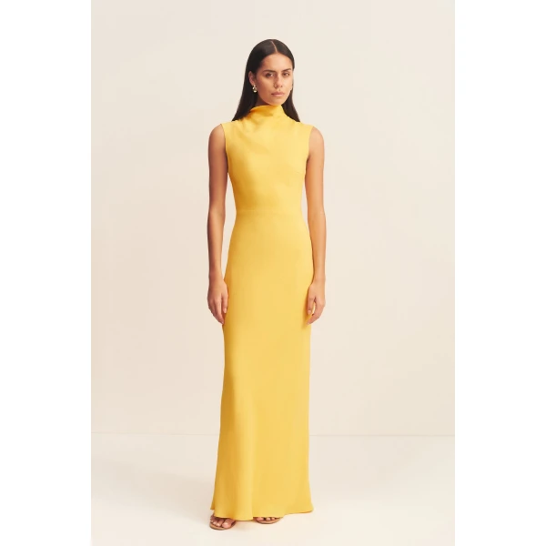 Shona Joy Satin Dress Maxi Dress  Garden Party with relaxed fit and minimalist silhouette for Minimalist Fashion or Elegant Day Clothing
