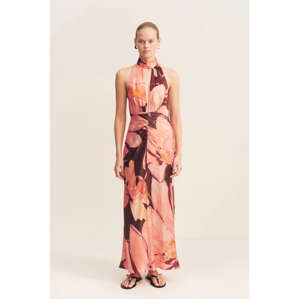 Shona Joy Silk Dress Maxi Dress  Garden Party with relaxed fit and minimalist silhouette for Minimalist Fashion or Elegant Day Clothing